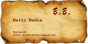 Beitz Beáta névjegykártya